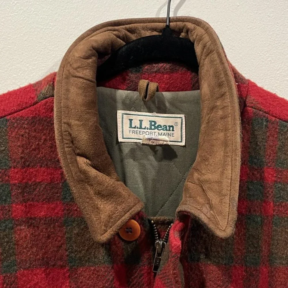 L.L BEAN PLAID ZIP VINTAGE COAT - Picture 8 of 15